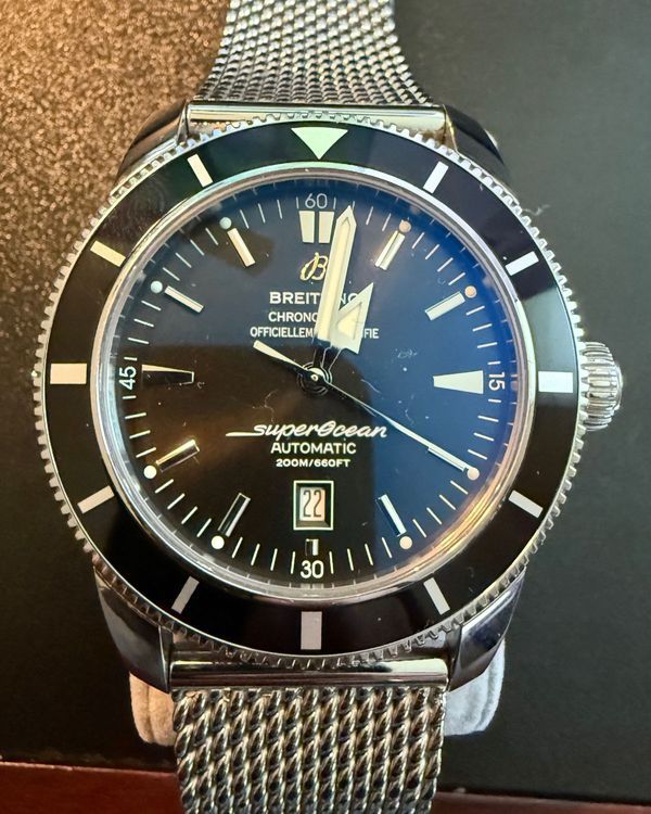 Breitling Superocean Heritage 46MM Black Dial Steel Bracelet (A1732024/B868)