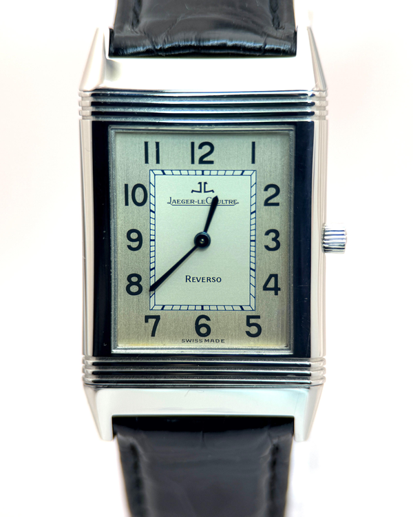 Jaeger-LeCoultre Reverso Classique 23MM Silver Dial Leather Strap (250.8.86)
