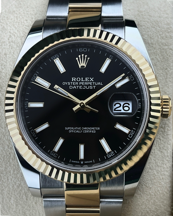 2024 Rolex Datejust 41MM Black Dial Two-Tone Oyster Bracelet (126333)