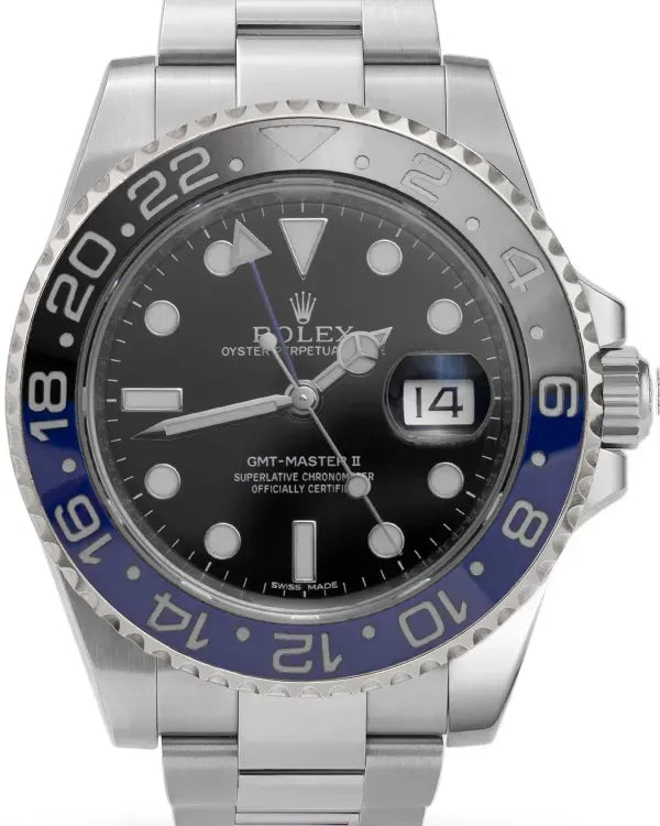 2018 Rolex GMT-Master II "Batman" 40MM Black Dial Oyster Bracelet (116710BLNR)
