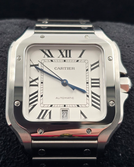 2026 Cartier Santos De Cartier 39.8MM White Dial Steel Bracelet (WSSA0018)