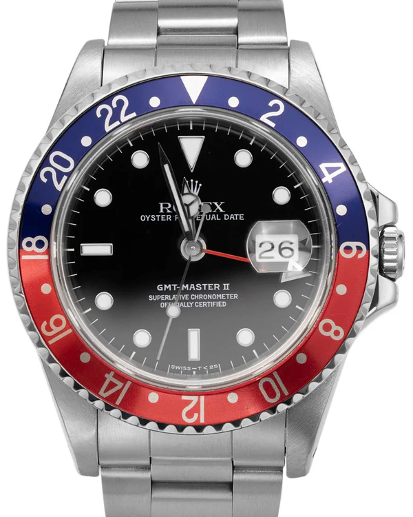 Rolex GMT-Master II "Pepsi" 40MM Black Dial Oyster Bracelet (16710)