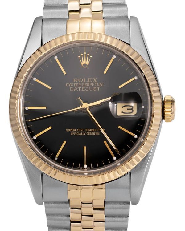 Rolex Datejust 36MM Black Dial Two-Tone Jubilee Bracelet (16013)