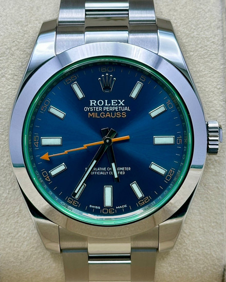 2017 Rolex Milgauss 40MM Blue Dial Oyster Bracelet (116400GV)