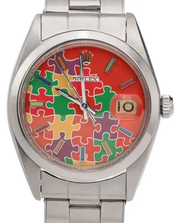 Rolex Oyster Precision Date 34MM Aftermarket Multicolor Dial Oyster Bracelet (6694)