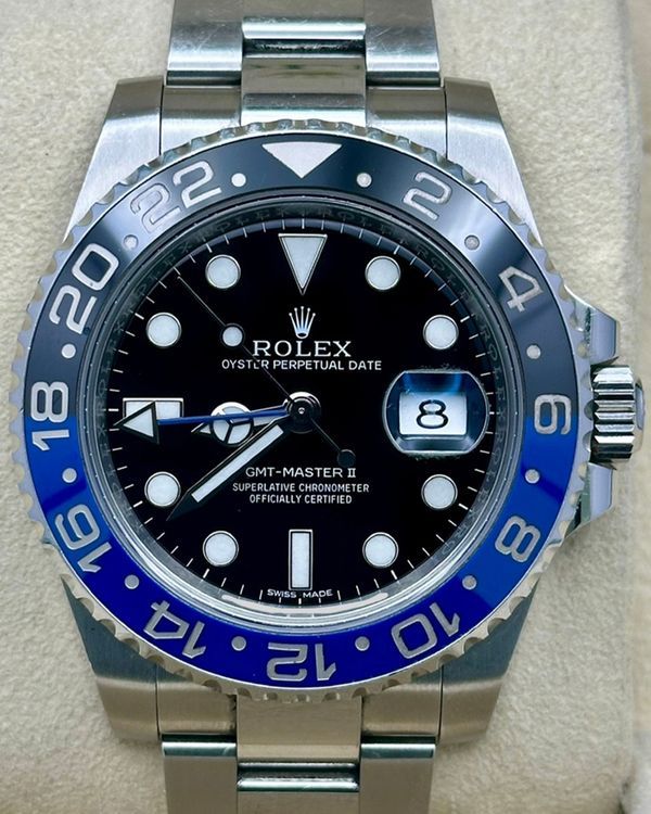2013 Rolex GMT-Master II "Batman" 40MM Black Dial Oyster Bracelet (116710BLNR)