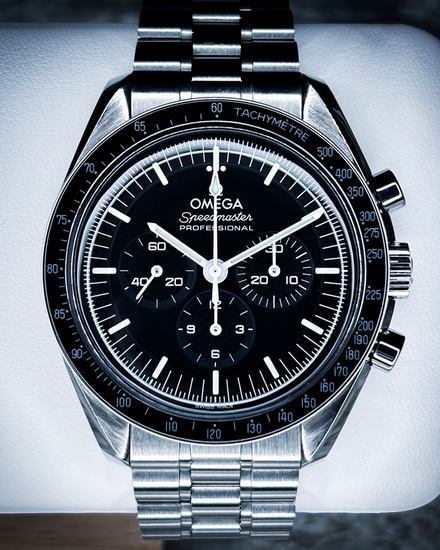No Reserve - 2025 Omega Speedmaster Professional Moonwatch 42MM Black Dial Steel Bracelet (310.30.42.50.01.001)