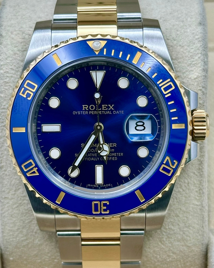 2016 Rolex Submariner Date "Bluesy" 40MM Blue Dial Two-Tone Oyster Bracelet (116613LB)
