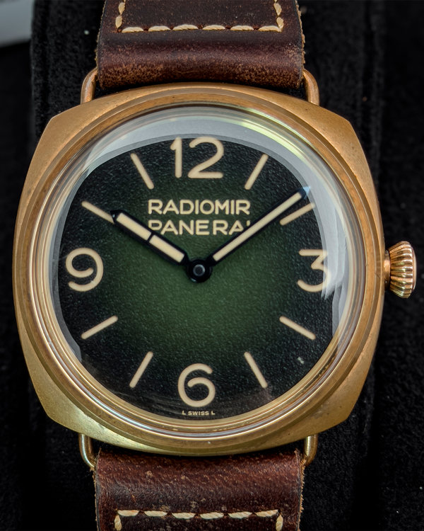 Panerai Radiomir 3 Days 47MM Ombre Green Dial Leather Strap (PAM00760)