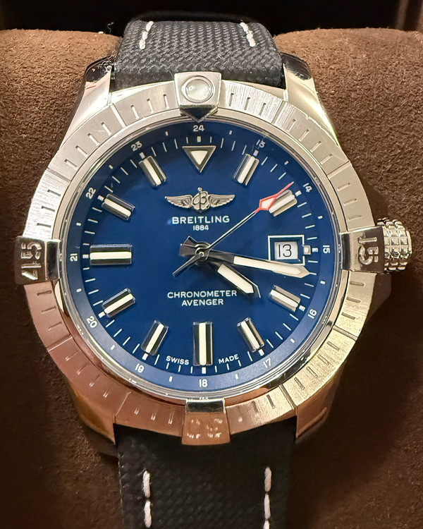 Breitling Avenger 43MM Blue Dial Textile Strap (A17318)