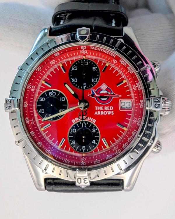 Breitling Chronomat "Red Arrows" 40MM Red Dial Leather Strap (A13050.1)