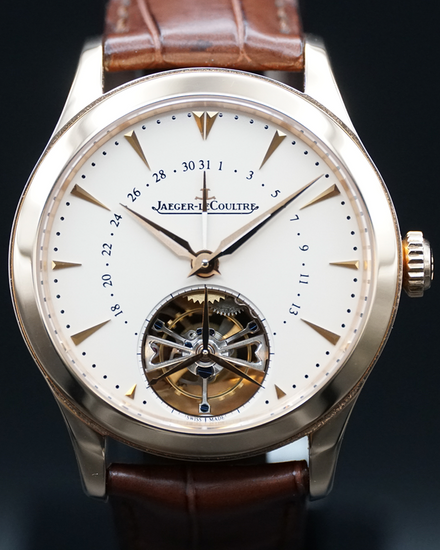 Jaeger-LeCoultre Master Date Tourbillon 39MM White Dial Leather Strap (Q1652410)