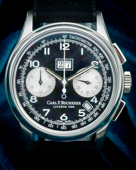 No Reserve - 2022 Carl F. Bucherer Heritage BiCompax Annual L.E. 41MM Black Dial Rubber Strap (00.10803.08.32.02)