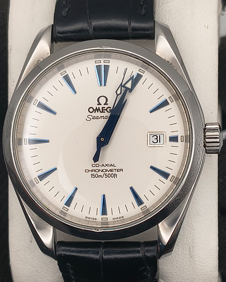 Omega Seamaster Aqua Terra 39.2MM White Dial Leather Strap (2503.33.00)