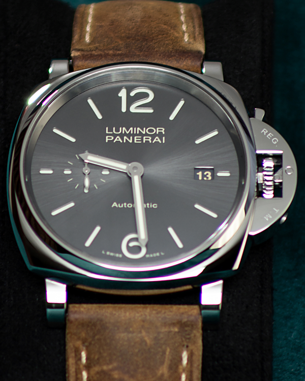 2018 Panerai Luminor Due 42MM Grey Dial Leather Strap (PAM00904)