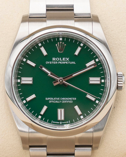 2026 Rolex Oyster Perpetual 36MM Green Dial Oyster Bracelet (126000)