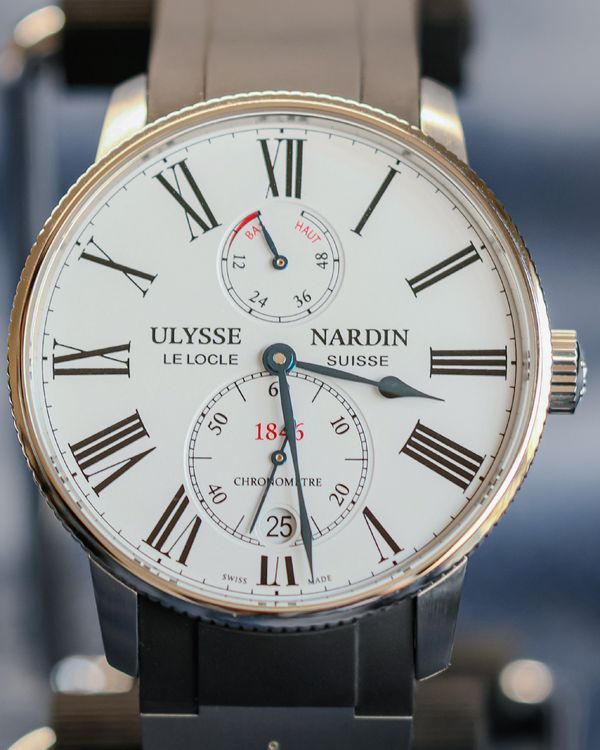2025 Ulysse Nardin Marine Torpilleur 42MM White Dial Rubber Strap (1183-310/40)