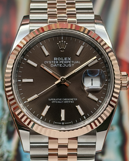 2026 Rolex Datejust 36MM Brown Dial Two-Tone Jubilee Bracelet (126231)