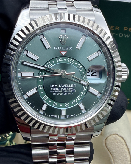 2024 Rolex Sky-Dweller 42MM Green Dial Jubilee Bracelet (336934)
