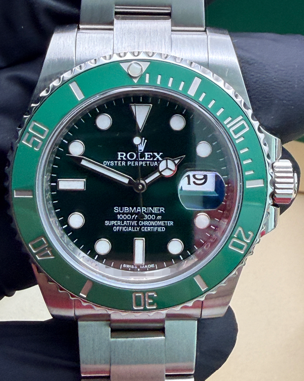 2014 Rolex Submariner Date "Hulk" 40MM Green Dial Oyster Bracelet (116610LV)