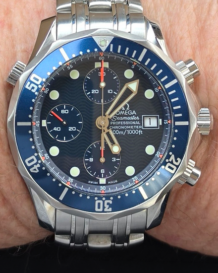 No Reserve - Omega Seamaster Diver 300M 41.5MM Blue Dial Steel Bracelet (2599.80.00)