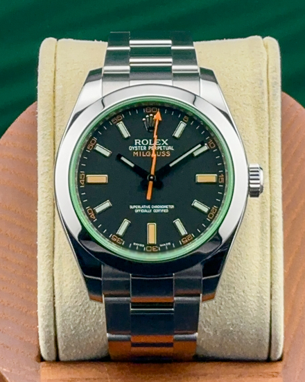 No Reserve - 2009 Rolex Milgauss 40MM Black Dial Oyster Bracelet (116400GV)