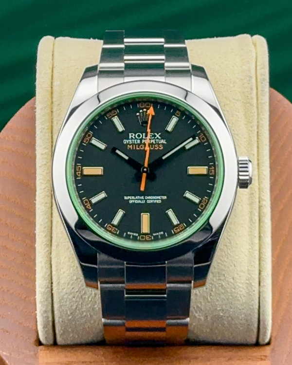No Reserve - 2009 Rolex Milgauss 40MM Black Dial Oyster Bracelet (116400GV)