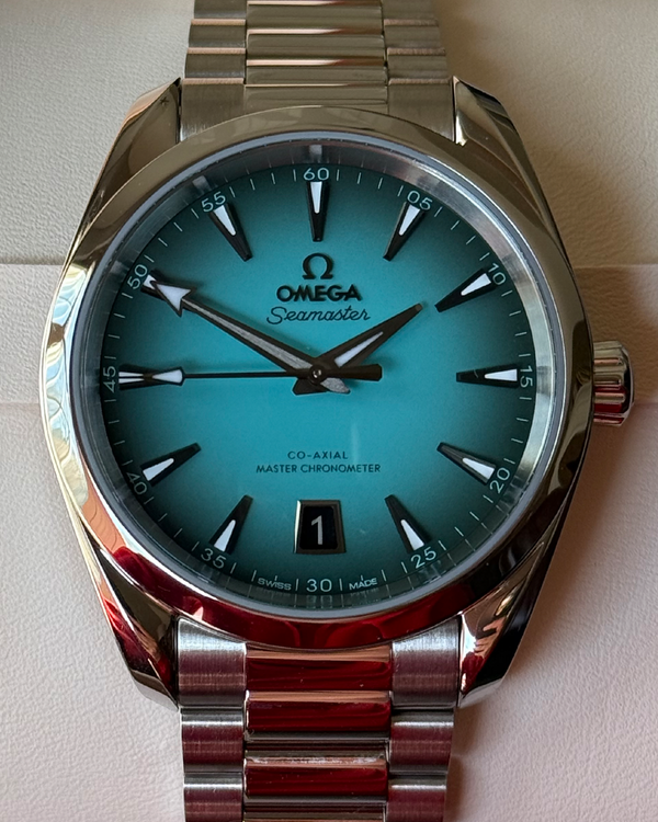 2026 Omega Seamaster Aqua Terra 150M "Shades" 38MM Turquoise Dial Steel Bracelet (220.10.38.20.03.005)