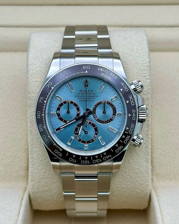 2024 Rolex Cosmograph Daytona 40MM Ice Blue Dial Platinum Oyster Bracelet (126506)