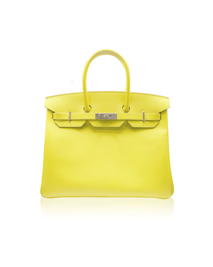 2022 (U Stamp) Hermès Birkin 35 Epsom Lime PHW Handbag 35 x 25 x 18cm Epsom Leather Palladium Hardware (35)