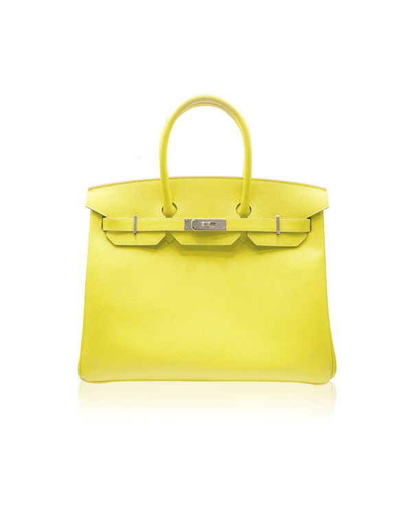 2022 (U Stamp) Hermès Birkin 35 Epsom Lime PHW Handbag 35 x 25 x 18cm Epsom Leather Palladium Hardware (35)