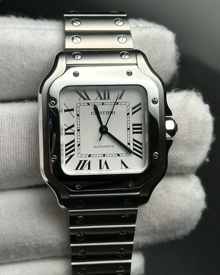2024 Cartier Santos De Cartier 35.1MM Silver Dial Steel Bracelet (WSSA0029)