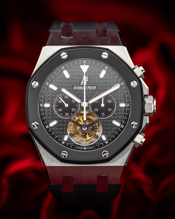 2014 Audemars Piguet Royal Oak Tourbillon 44MM Black Dial Rubber Strap (26377SK.OO.D002CA.01)