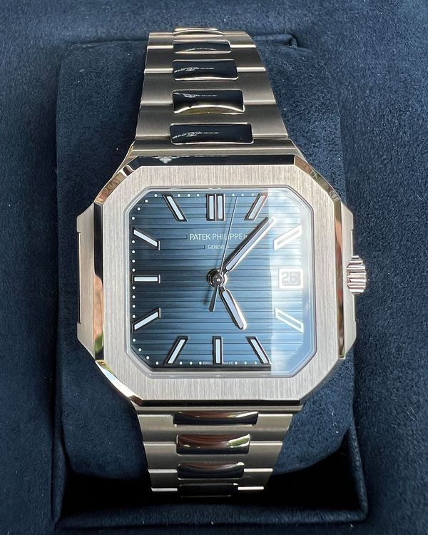 2025 Patek Philippe Cubitus 40MM Blue Dial White Gold Bracelet (7128/1G-001)