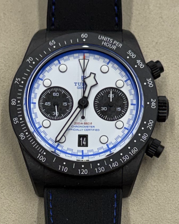 2025 Tudor Black Bay Chrono "Carbon 25" L.E. 42MM White Dial Rubber Strap (79377KN)
