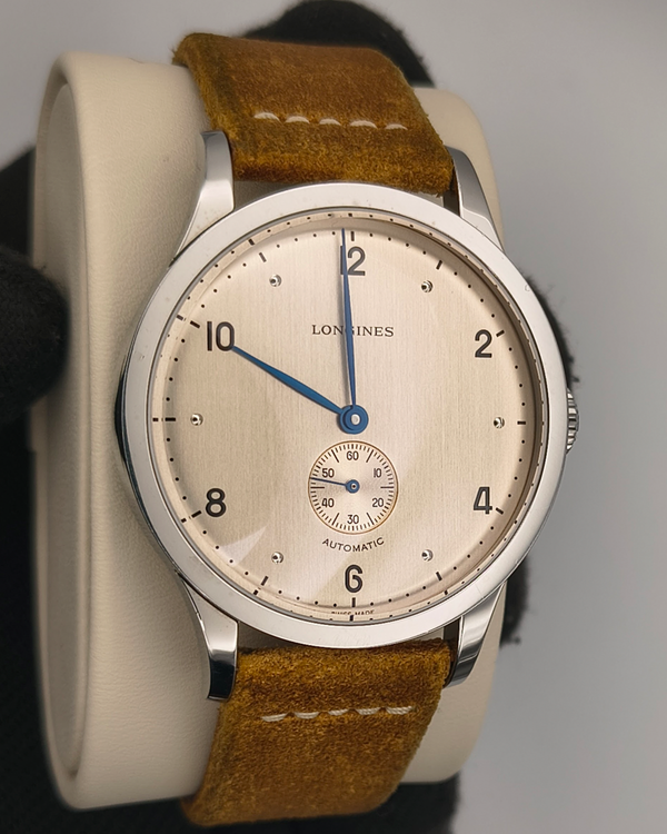 Longines Heritage 40MM Silver Dial Leather Strap (L2.813.4.66.0)