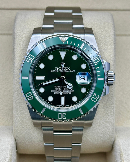 2014 Rolex Submariner Date "Hulk" 40MM Green Dial Oyster Bracelet (116610LV)