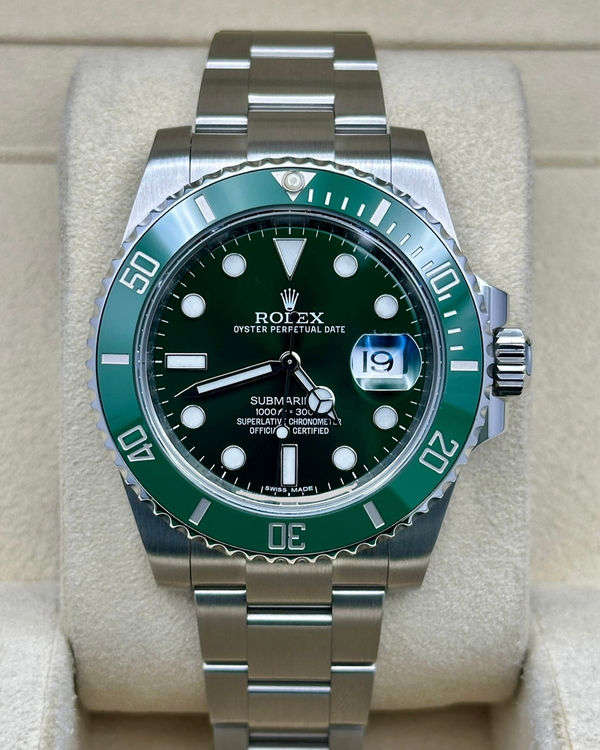 2014 Rolex Submariner Date "Hulk" 40MM Green Dial Oyster Bracelet (116610LV)