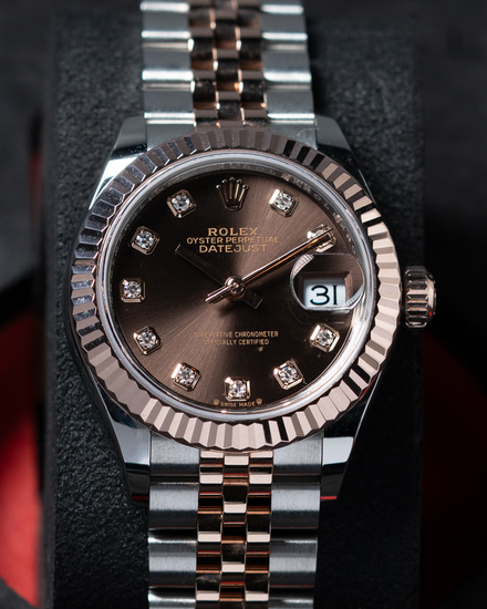2025 Rolex Lady-Datejust 28MM Chocolate Dial Two-Tone Jubilee Bracelet (279171)