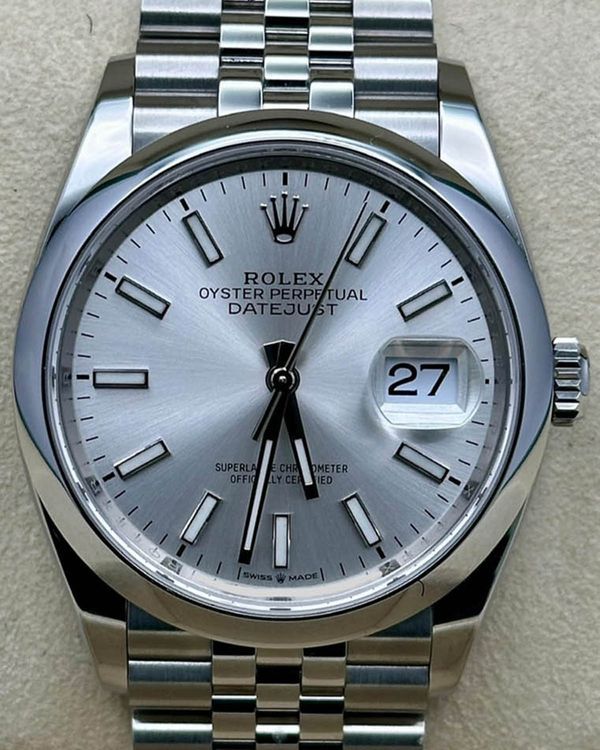2021  Rolex Datejust 36MM Silver Dial Jubilee Bracelet (126200)