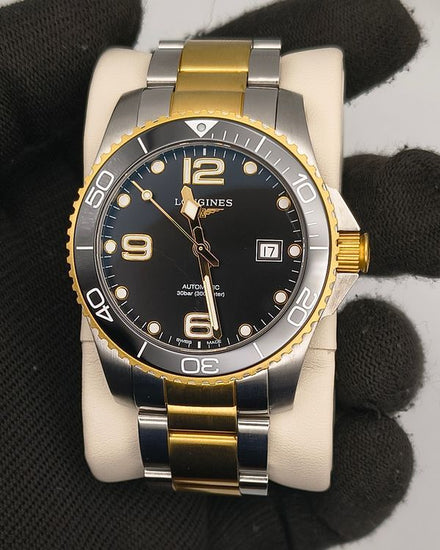 Longines HydroConquest 41MM Black Dial Steel Bracelet (L3.781.3.56.7)