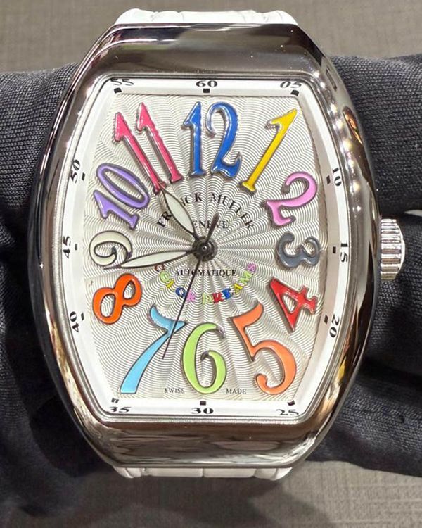 2025 Franck Muller Color Dreams 35MM Silver Dial Leather Strap (V 35 SC AT FO COL DRM)