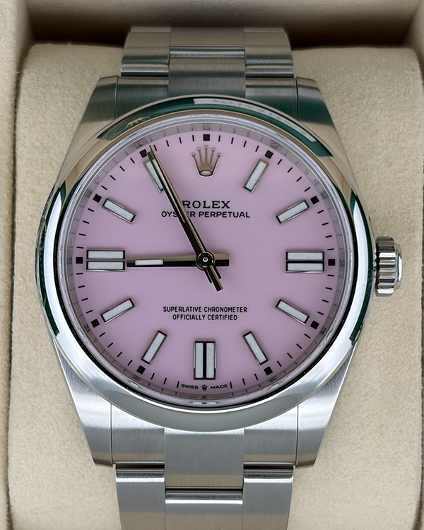 2026 Rolex Oyster Perpetual 41MM Pink Dial Oyster Bracelet (134300)
