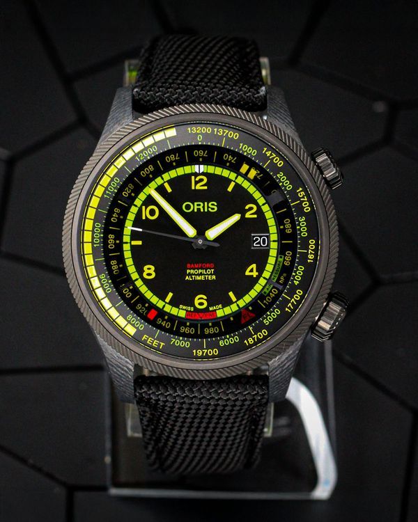 No Reserve - 2025 Oris ProPilot Altimeter X BWD "Mission Control" L. E. 47MM Black Dial Textile Strap (01 793 7775 8724-Set)
