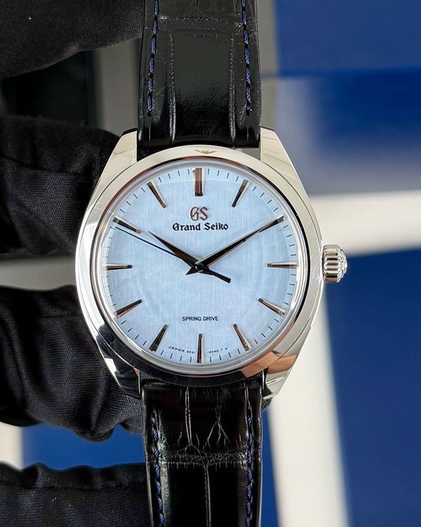 2021 Grand Seiko Elegance Collection "Omiwatari" 38.5MM Blue Dial Leather Strap (SBGY007G)