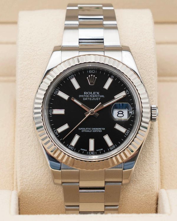 2011 Rolex Datejust II 41MM Black Dial Oyster Bracelet (116334)