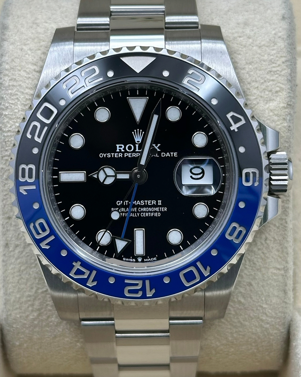 2022 Rolex GMT-Master II "Batman" 40MM Black Dial Oyster Bracelet (126710BLNR)