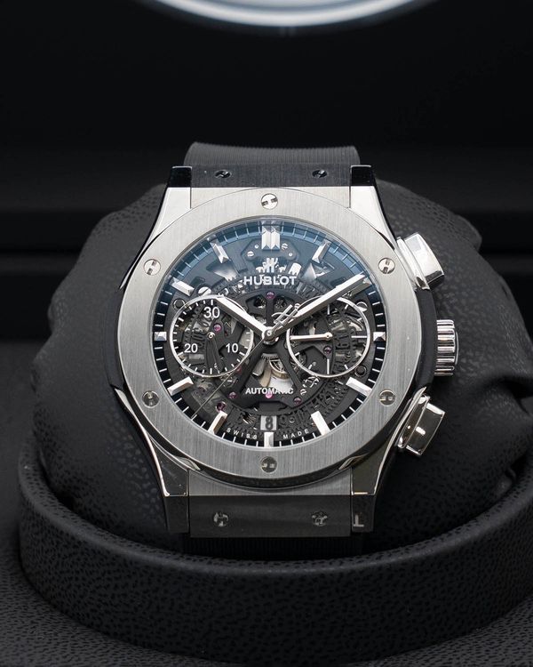 Hublot Classic Fusion Aerofusion 45MM Skeleton Dial Rubber Strap (525.NX.0170.LR)