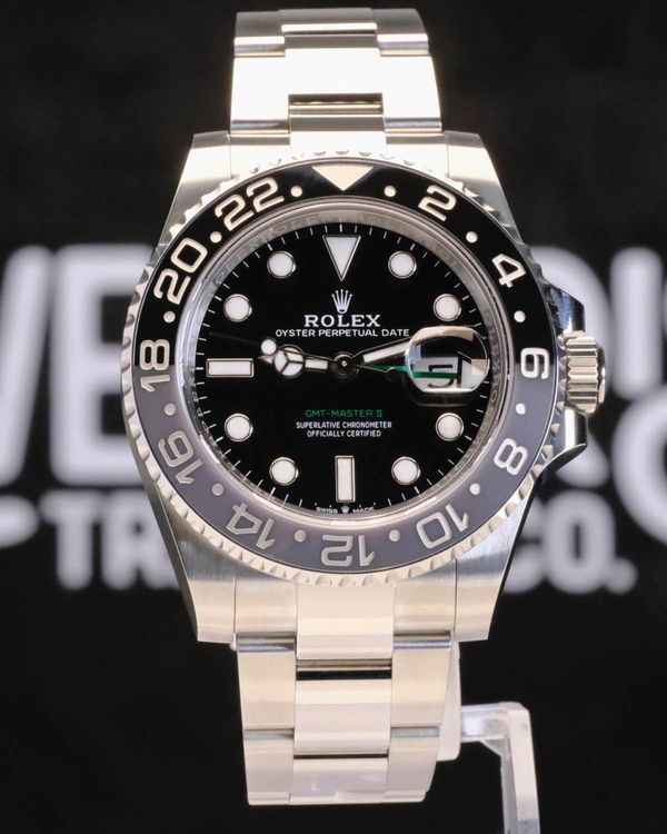 No Reserve - 2025 Rolex GMT-Master II "Bruce Wayne" 40MM Black Dial Oyster Bracelet (126710GRNR)