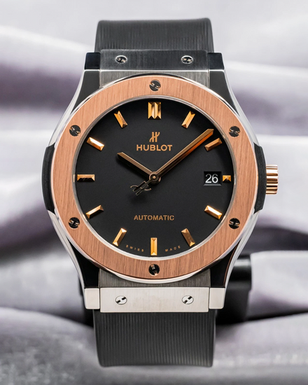 Hublot Classic Fusion 45MM Black Dial Rubber Strap (511.NO.1181.RX)